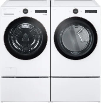 LG LGWADREW65002 Side-By-Side Washer Dryer with Pedestals